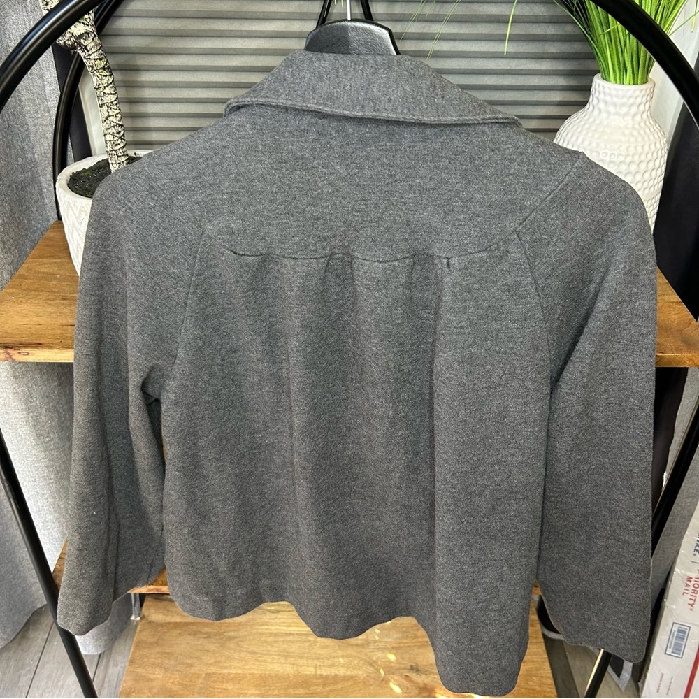 French Connection Gray Button Up Swing Jacket Wom… - image 2